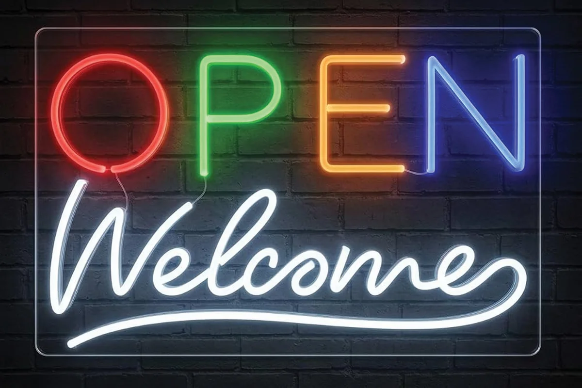 Shop neon sign board