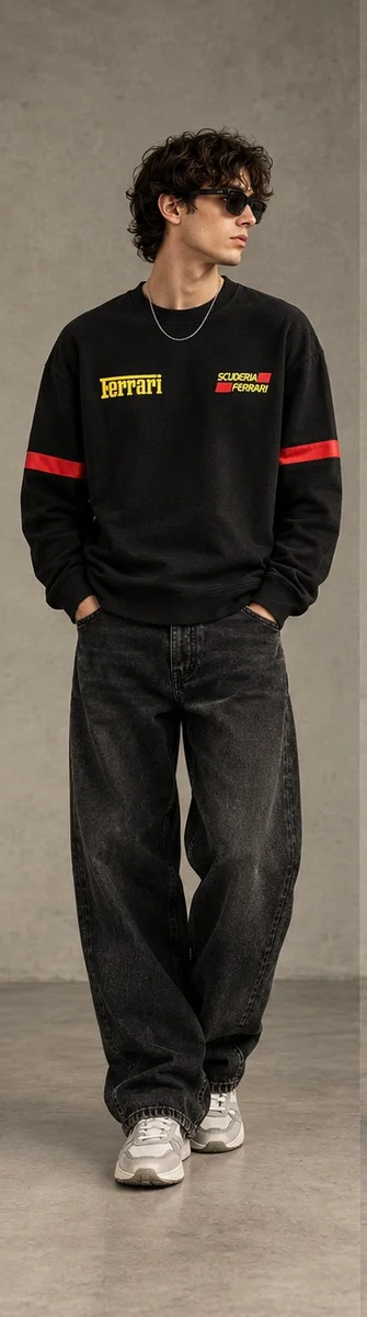 Oryzen.co Scuderia Racing Graphic Sweatshirt – Black