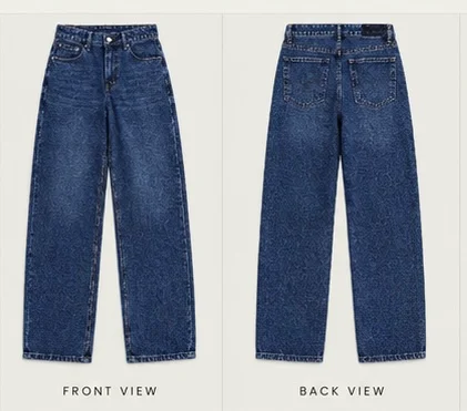 ORYZEN.CO Deep Blue Classic Relaxed-Fit Denim Jeans