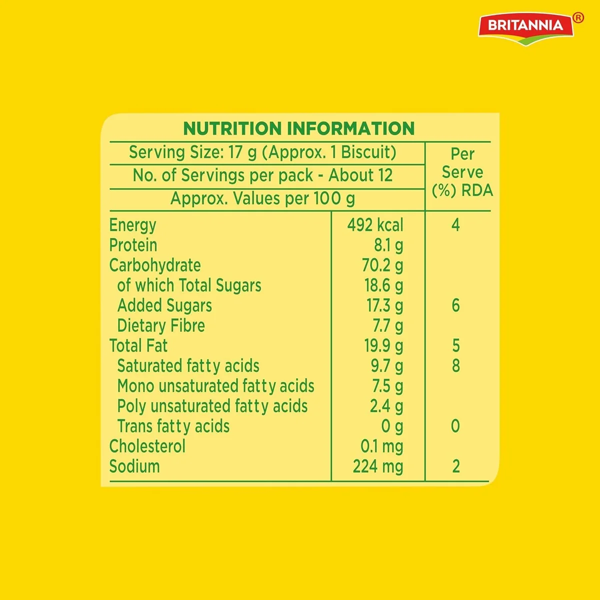 Britannia NutriChoice 5 Grain Digestive Biscuits 200g 2
