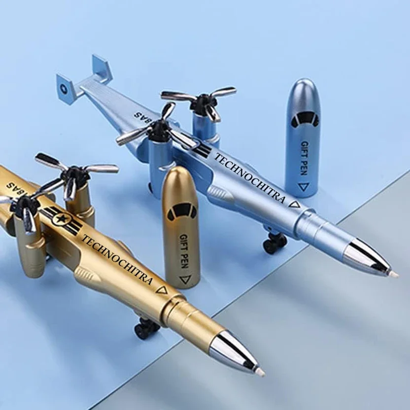 TECHNOCHITRA Designer Fighter Plane Shape Pen Set Gel Pen 3