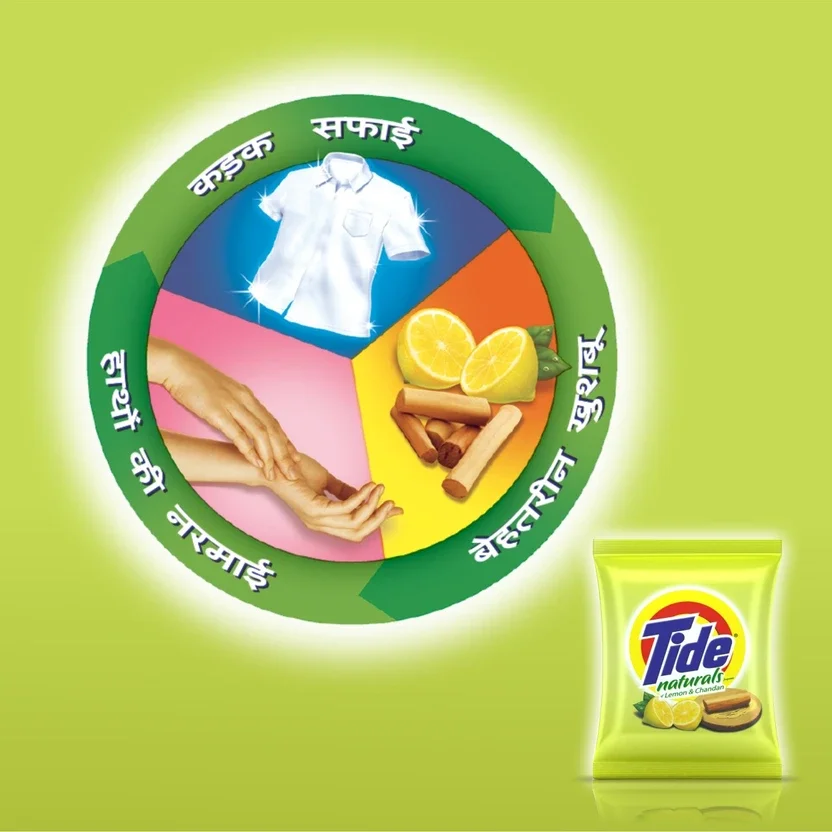 Tide Naturals Detergent Powder (Lemon & Chandan) 4