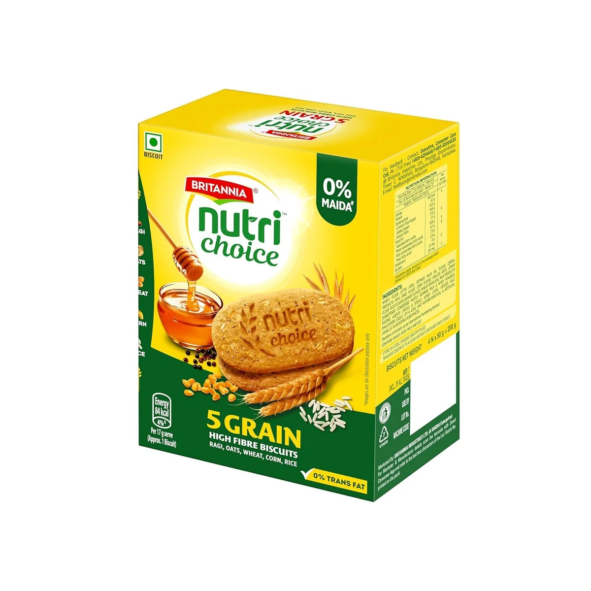 Britannia NutriChoice 5 Grain Digestive Biscuits 200g 3