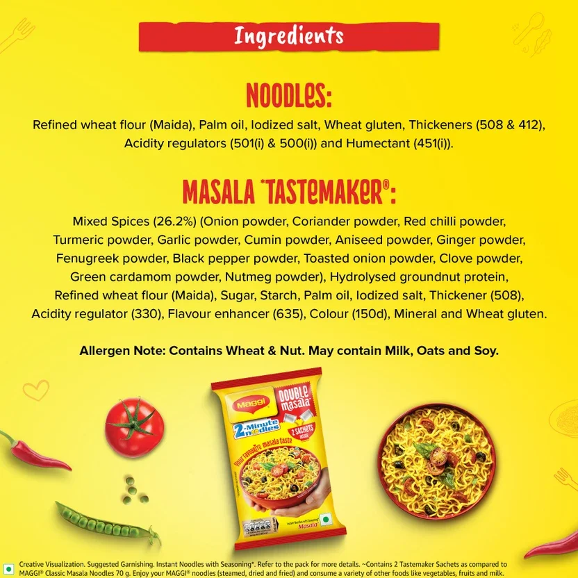 Maggi 2- Minute Double Masala Instant Noodles 5