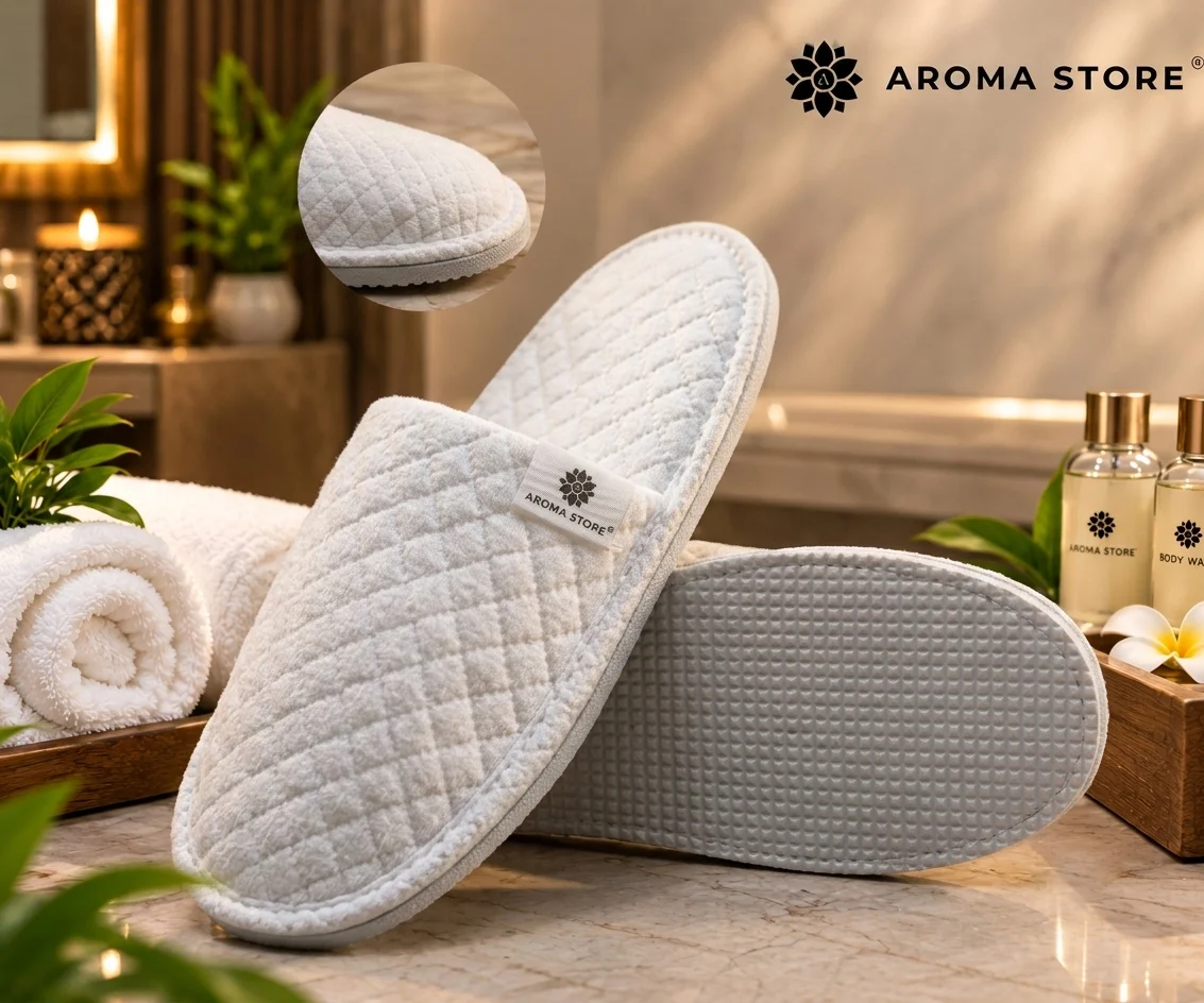 Flet Anti-Skid Hotel Guest Room Slippers | Disposable Hotel & Spa Guest Slippers | Aroma Store | 2