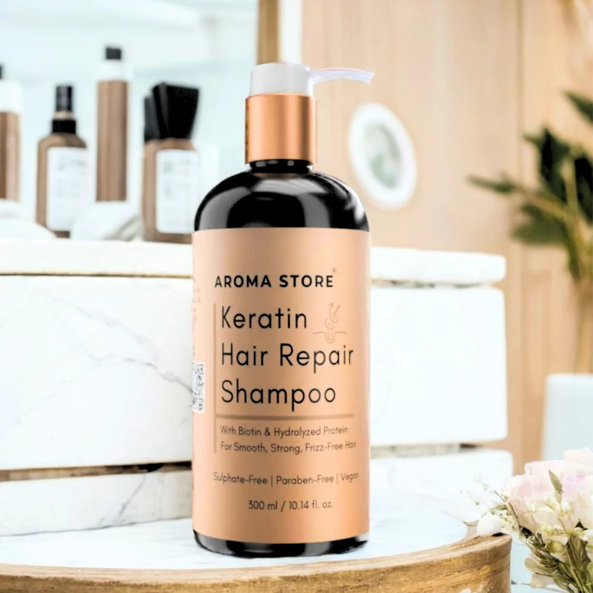 Keratin With Biotin Hair Shampoo by Aroma Store 2