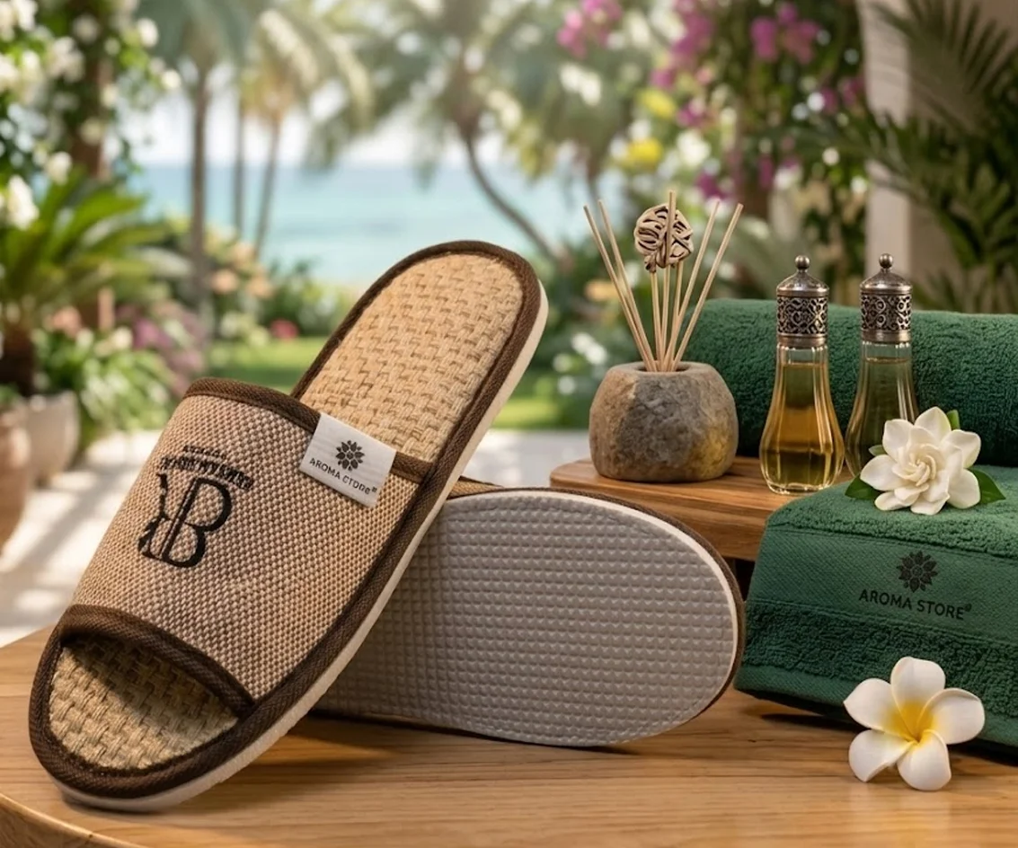 Natural Jute Spa & Hotel Slippers | Premium Biodegradable Hospitality Footwear