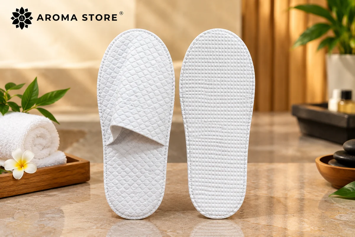 Flet Anti-Skid Hotel Guest Room Slippers | Disposable Hotel & Spa Guest Slippers | Aroma Store |