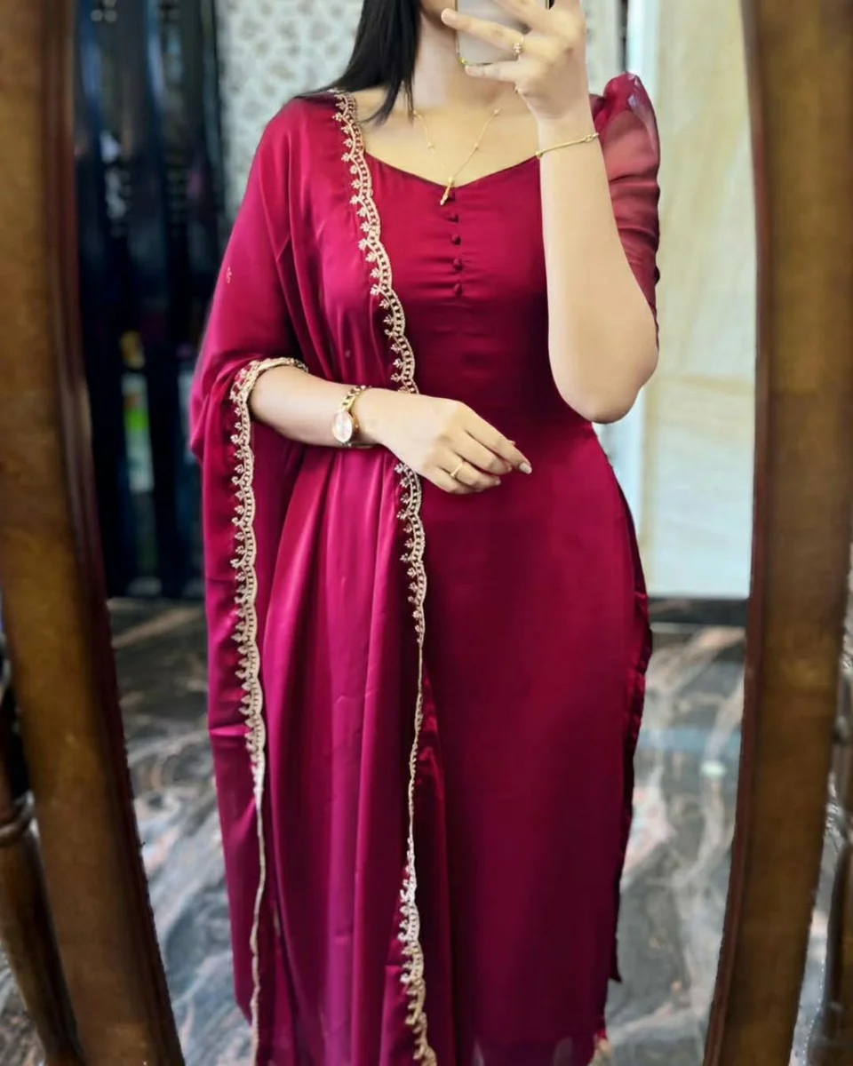 Maroon anarkali suit