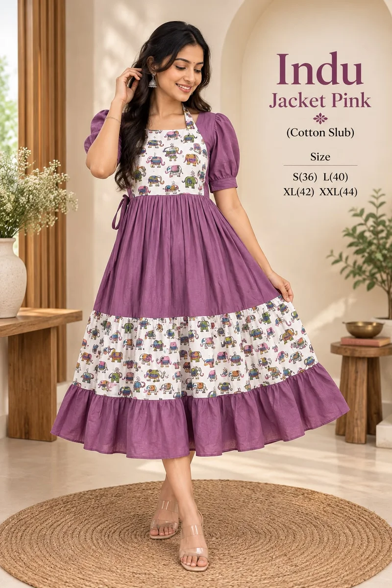 Cotton anarkali top