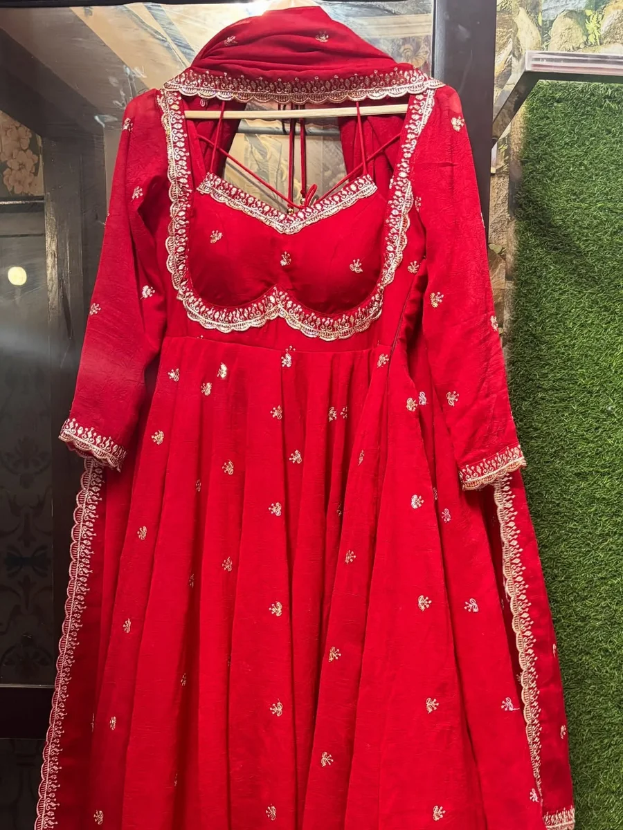 Red rose anarkali 4