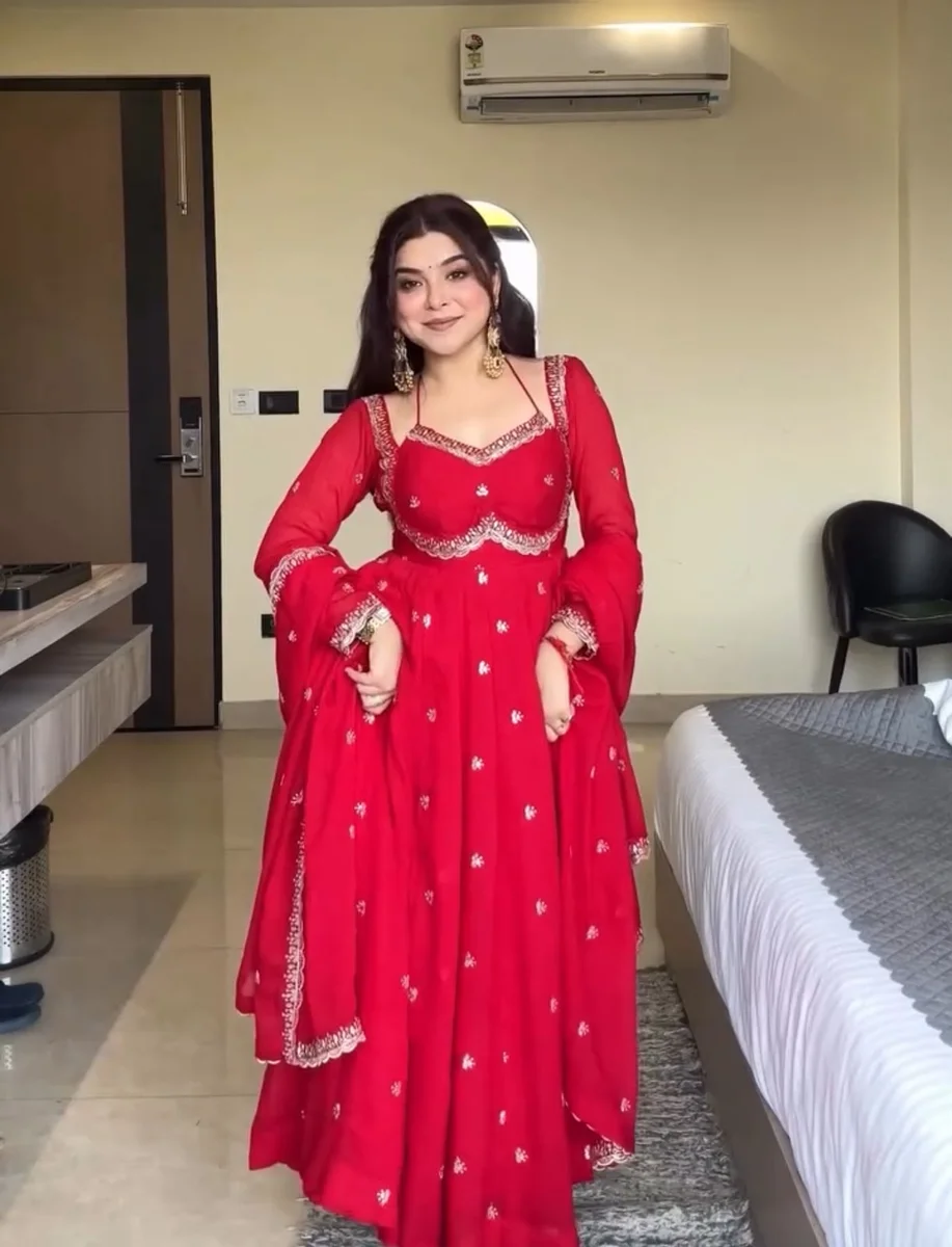 Red rose anarkali 2