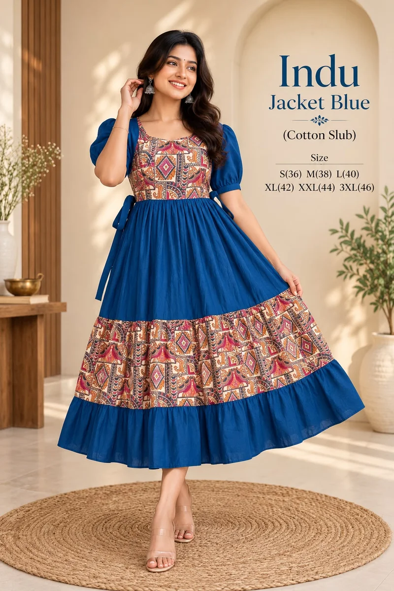 Cotton anarkali top