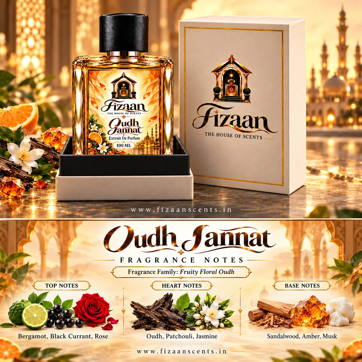 Oudh Jannat – Fruity Floral Oudh Extrait de Parfum | 100 ML 2