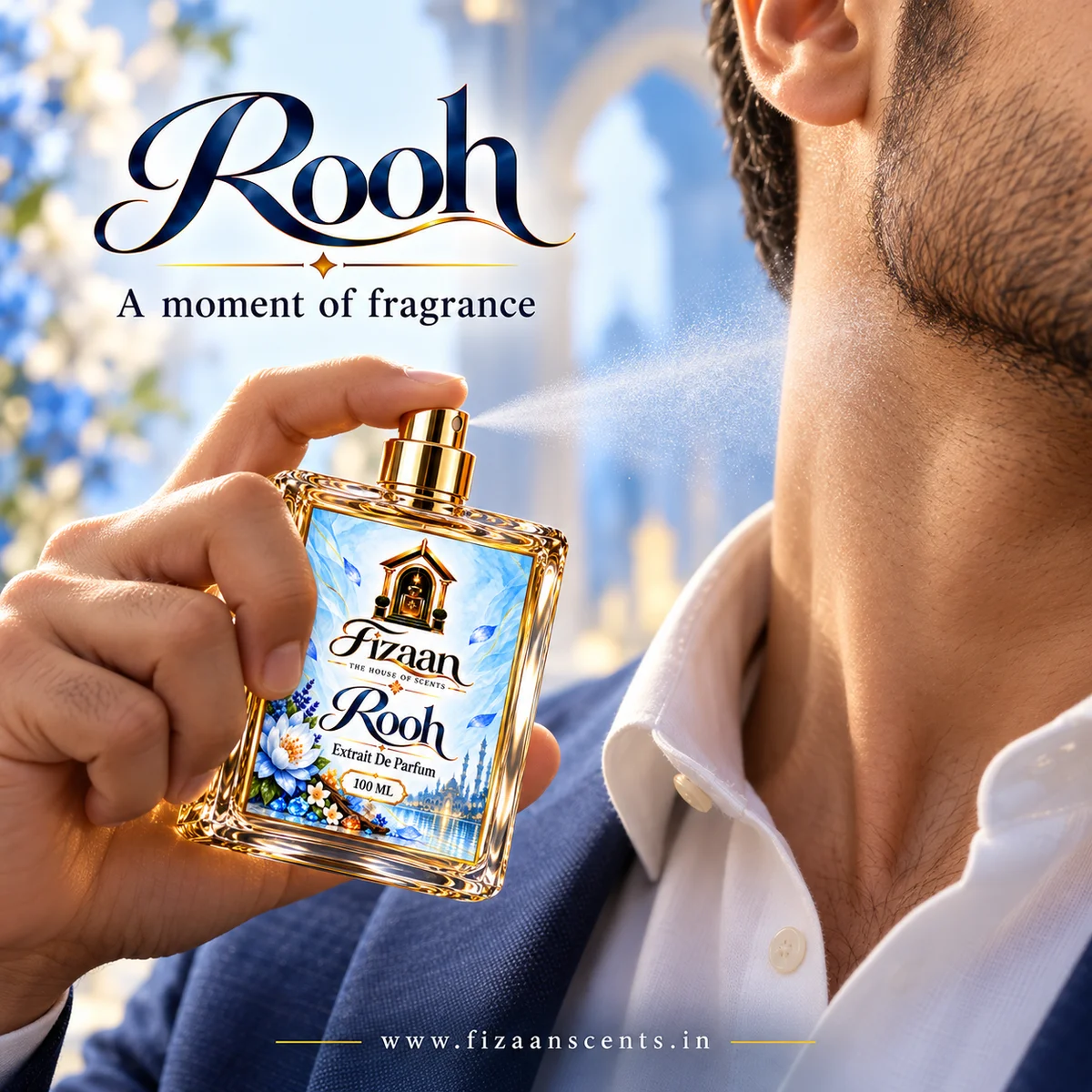 Extrait de Parfum being applied to the wrist – Fizaan 100 ML perfume