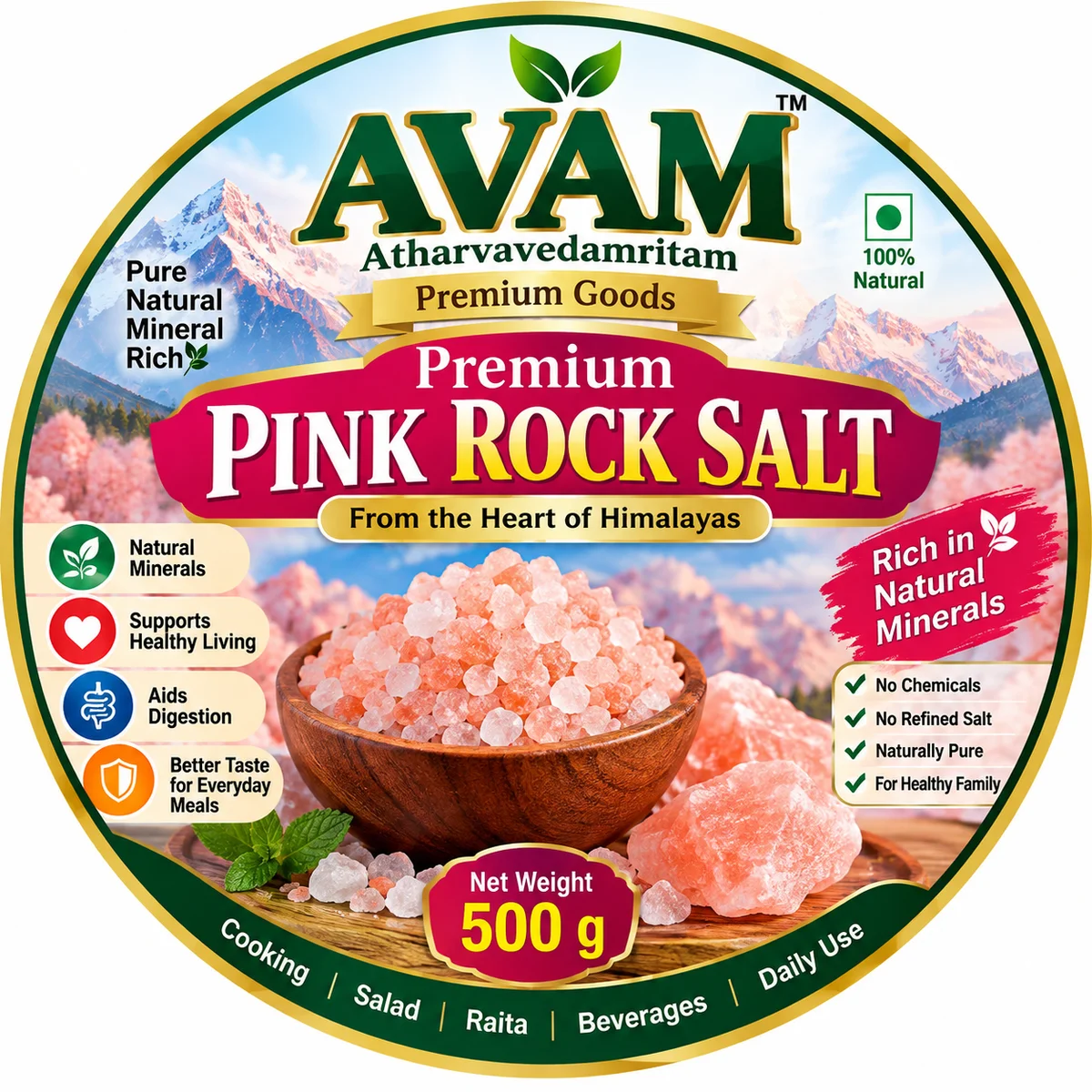 Pink rock Salt