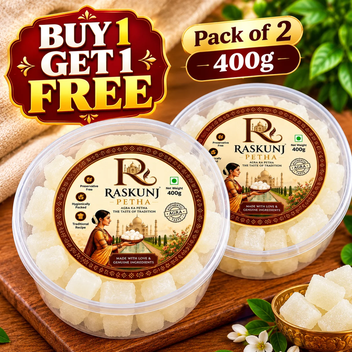 RASKUNJ Premium Dry Cherry Petha | Authentic Agra Sweet 5