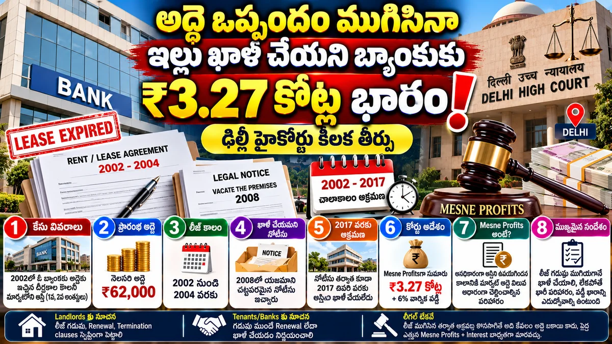 అద్దె గడువు ముగిసినా ఇల్లు ఖాళీ చేయని బ్యాంకుకు ₹3.27 కోట్లు! — photo 2