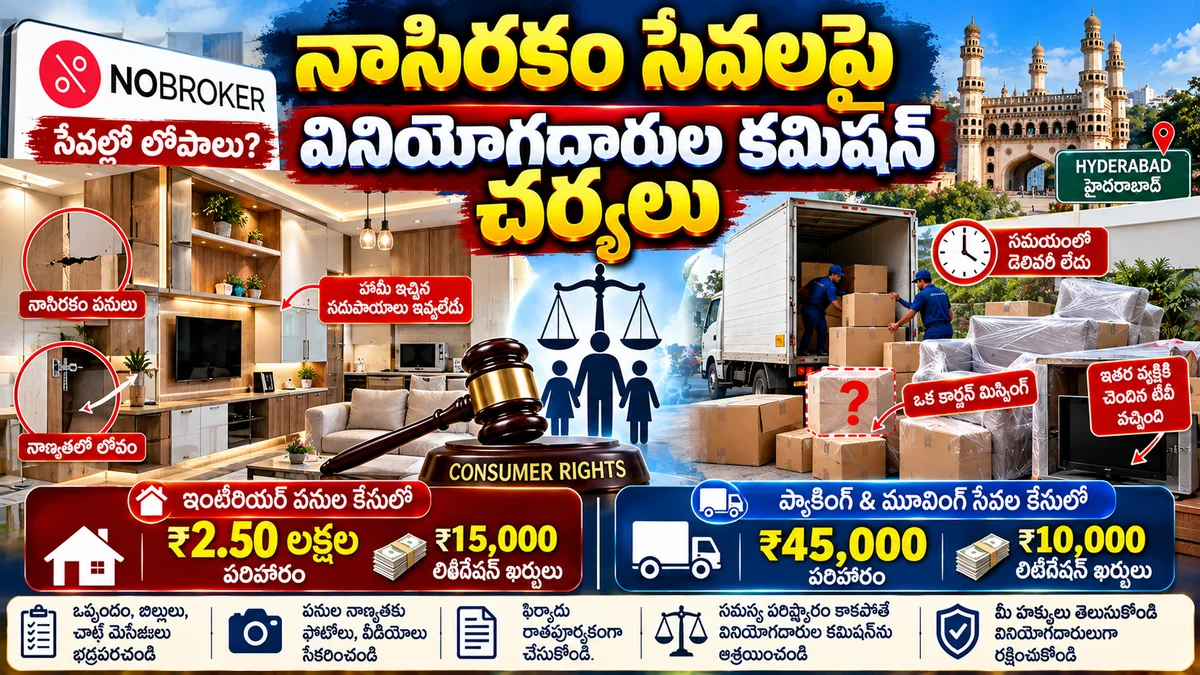 నాసిరకం సేవలతో వినియోగదారులకు నోబ్రోకర్ ఇబ్బందులు.. పరిహారం చెల్లించాలని వినియోగదారుల కమిషన్ ఆదేశం — photo 3