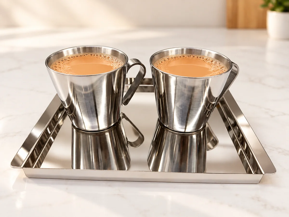 Rise cup 200ml with trey set of 4pcs 2