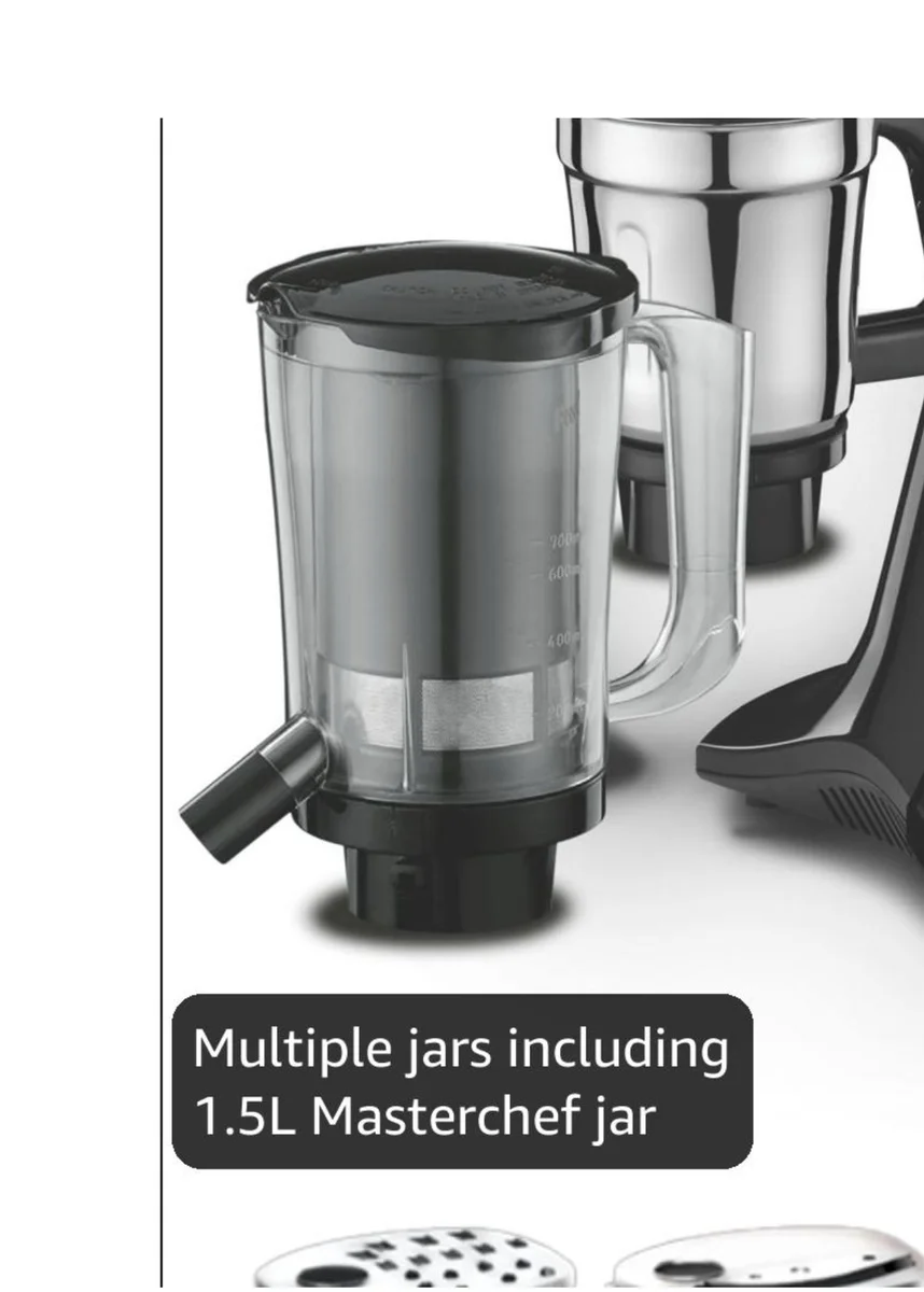 Preethi Zodiac Black 750W Mixer Grinder with 5 Jars for Food Processing, Juicing, and Grinding 3