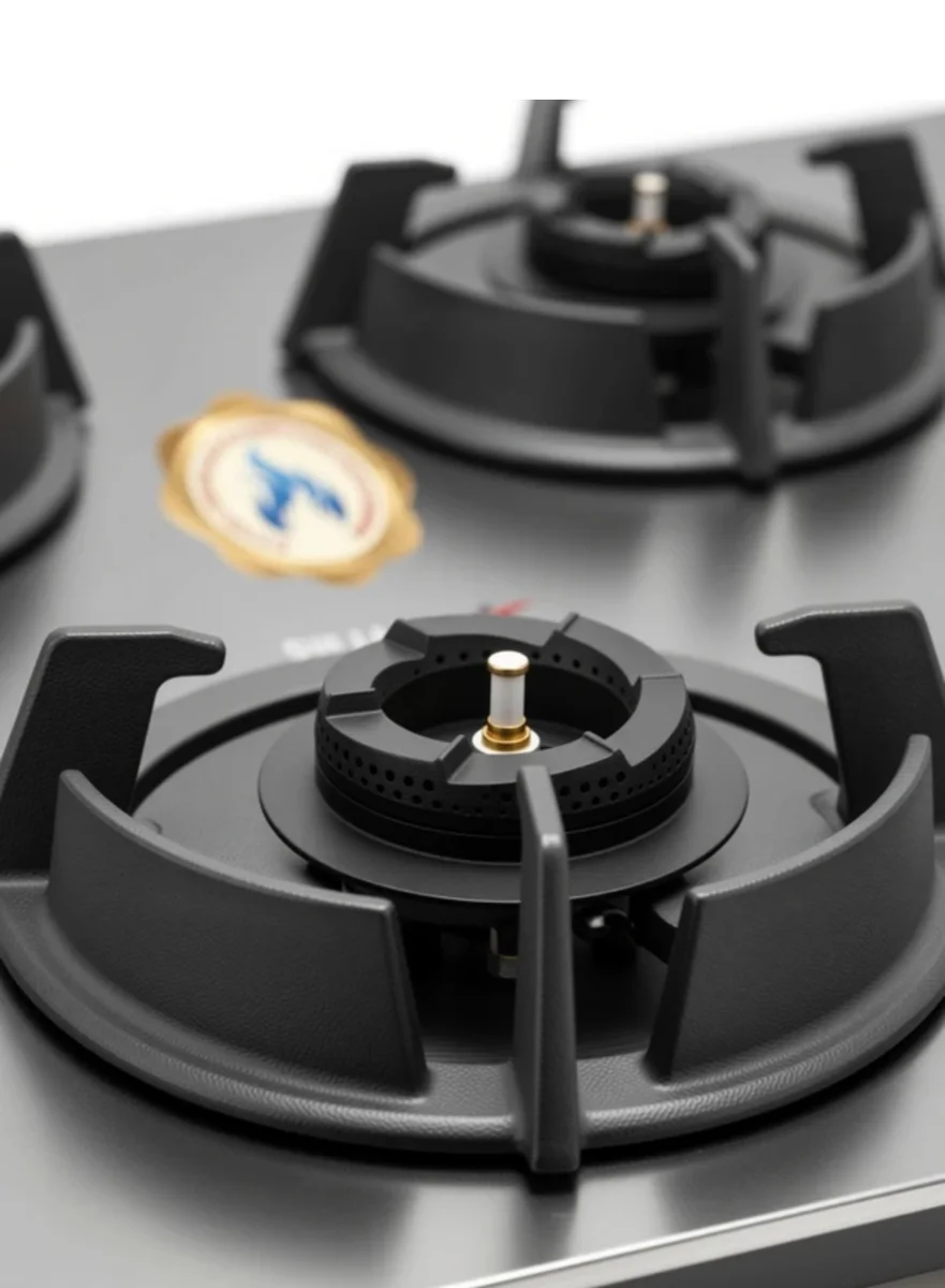 SUJATA Osmium 4B Auto Ignition Gas Stove Fast Cooking Hob Design Iron, Stainless Steel Automatic Hob (4 Burners 5