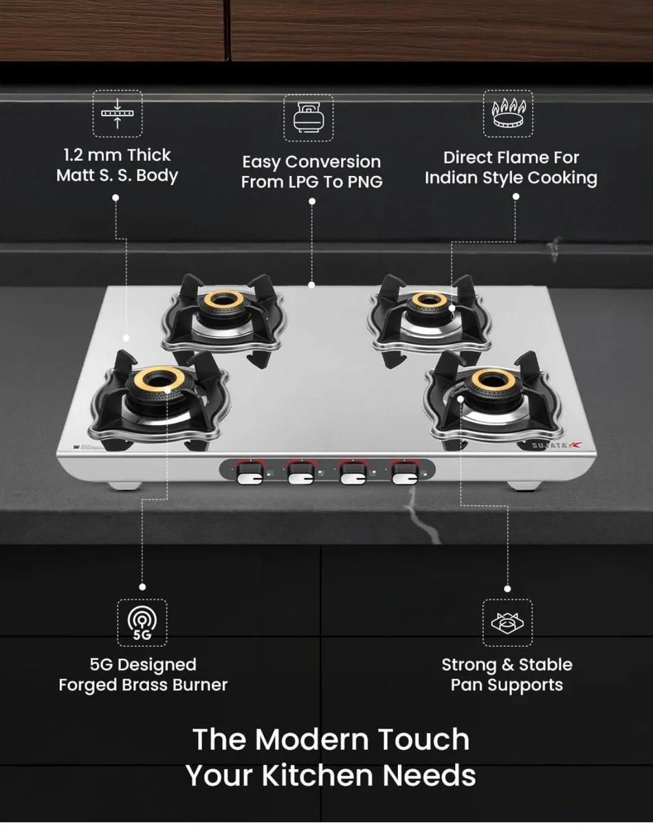 Sujata Majestic 4B manual stove 5