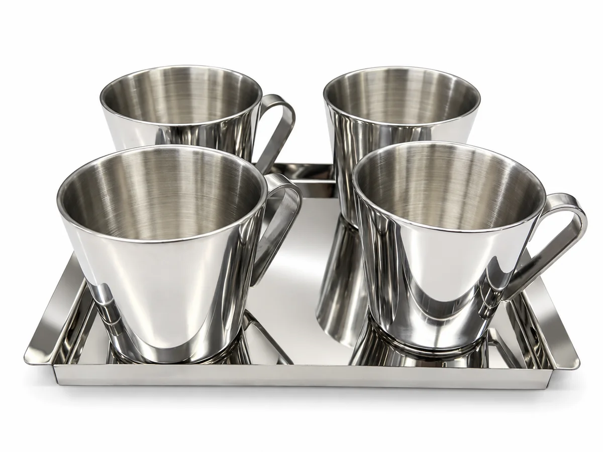 Rise cup 200ml with trey set of 4pcs