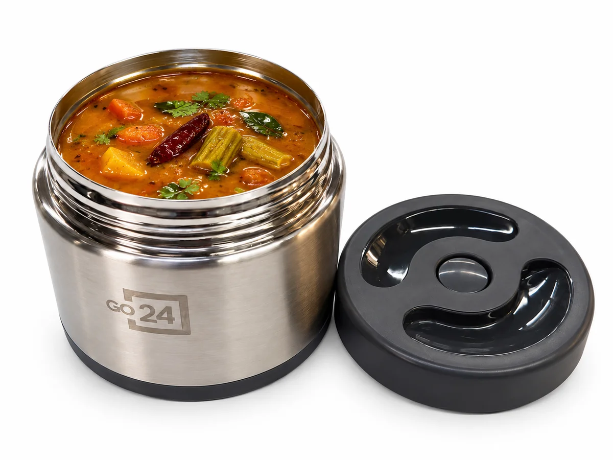 Go24 Stainless Steel Insulated Food Jar Meal Fresh Cream 350ml 2