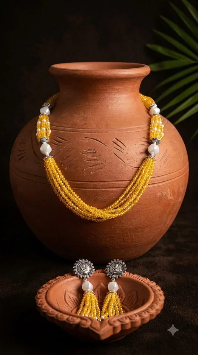 Crystal Beaded Necklace - 01