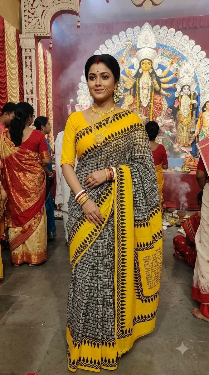 Silk Block Print Sarees:02