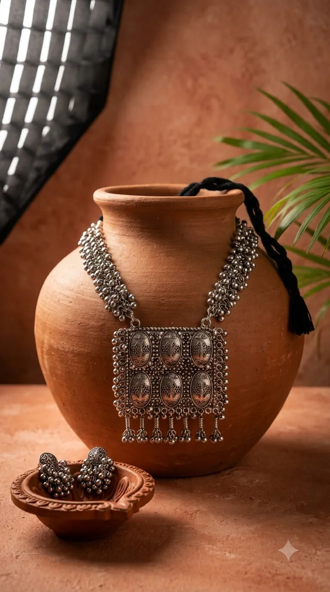 Oxidised Nacklace - 09