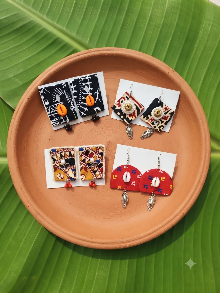 Fabric Ear Rings - 01