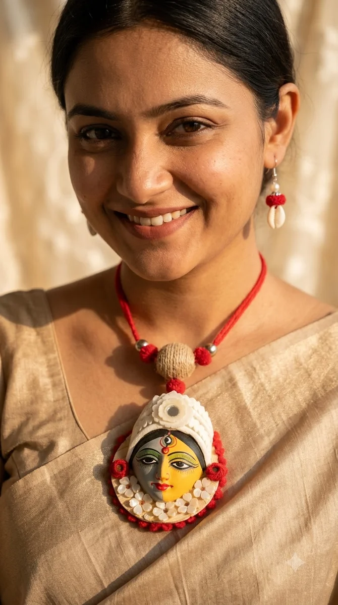 Durga Clay Jewellery Set - 02