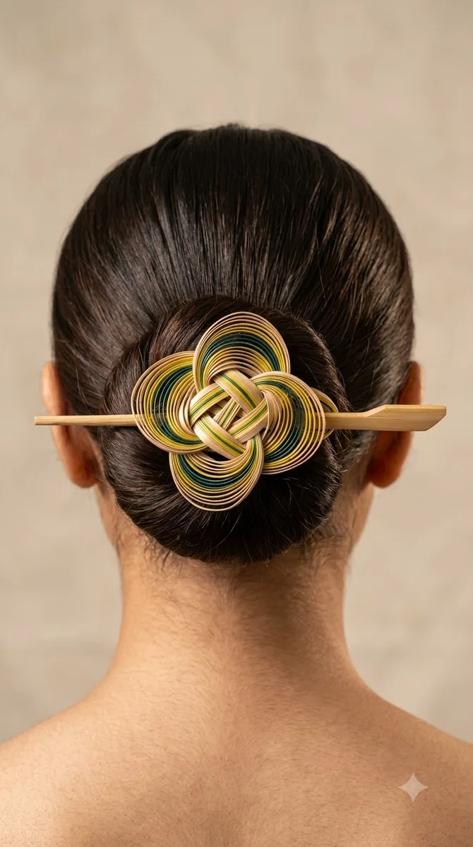 Bamboo hair bun stick - 01