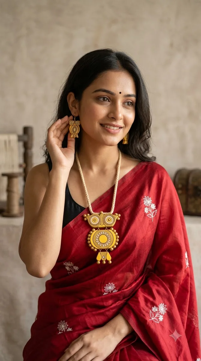 Statement Necklace & Earrings Set -02