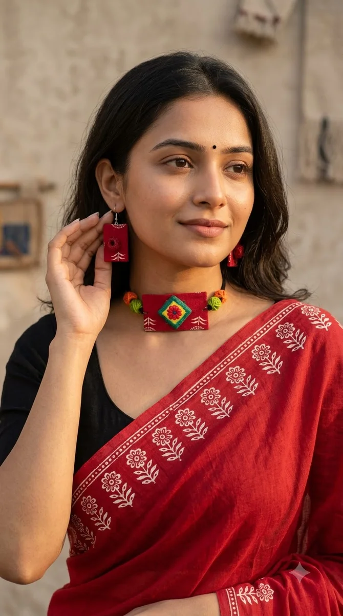 Fabric Choker Set -02
