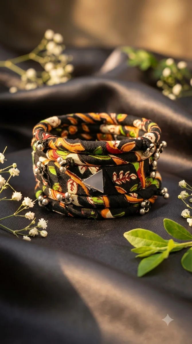 Fabric Bangle Set - 02
