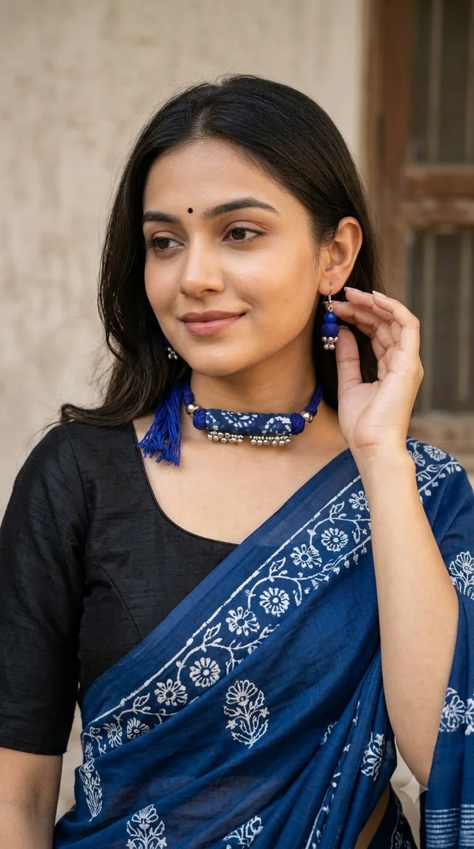 Pencil Pillow Fabric Choker Set -08