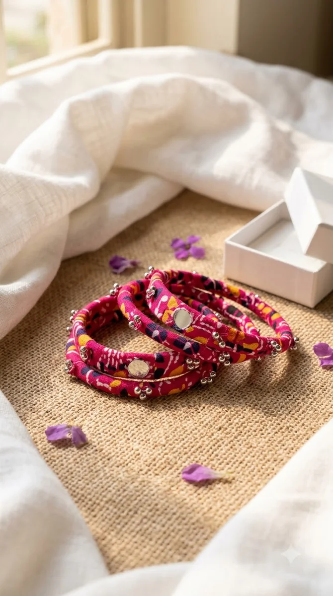 Fabric Bangle Set - 08