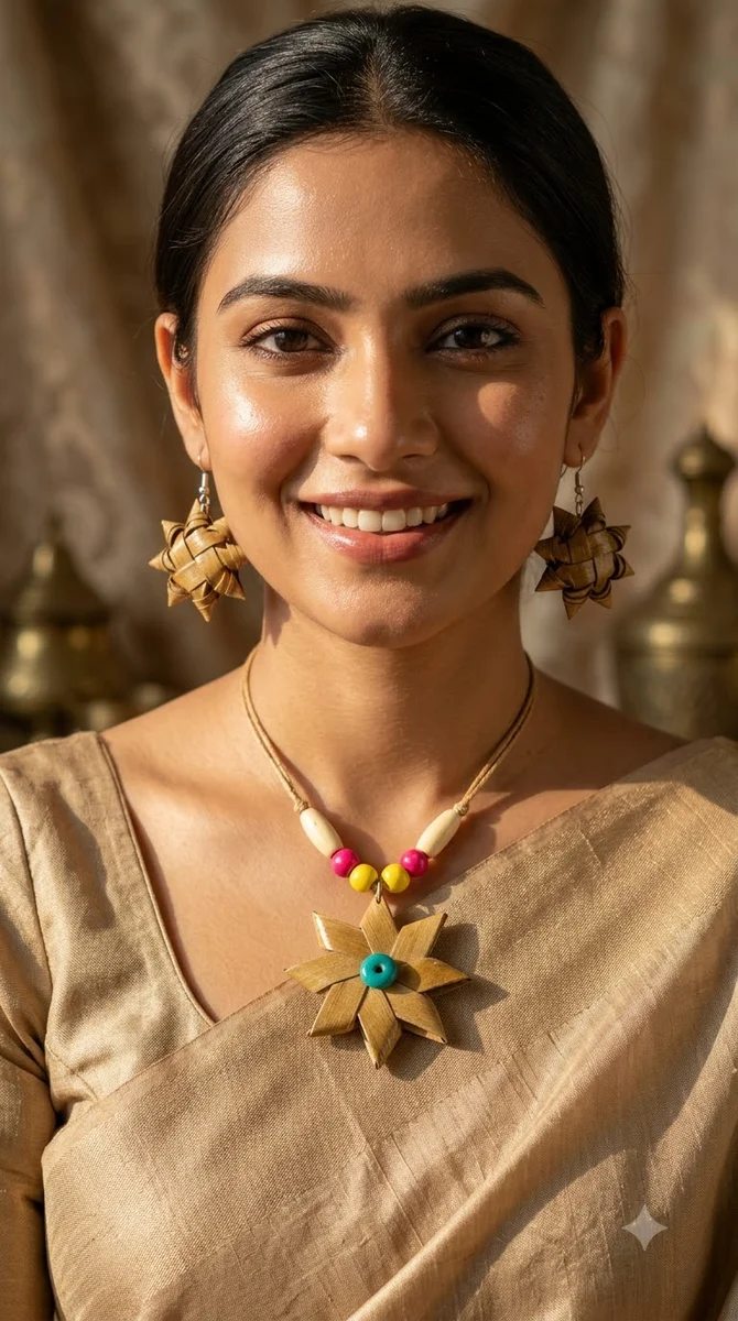 Palm Leaf Jewellery Set - 02