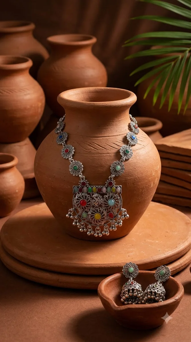 Oxidised Nacklace - 08