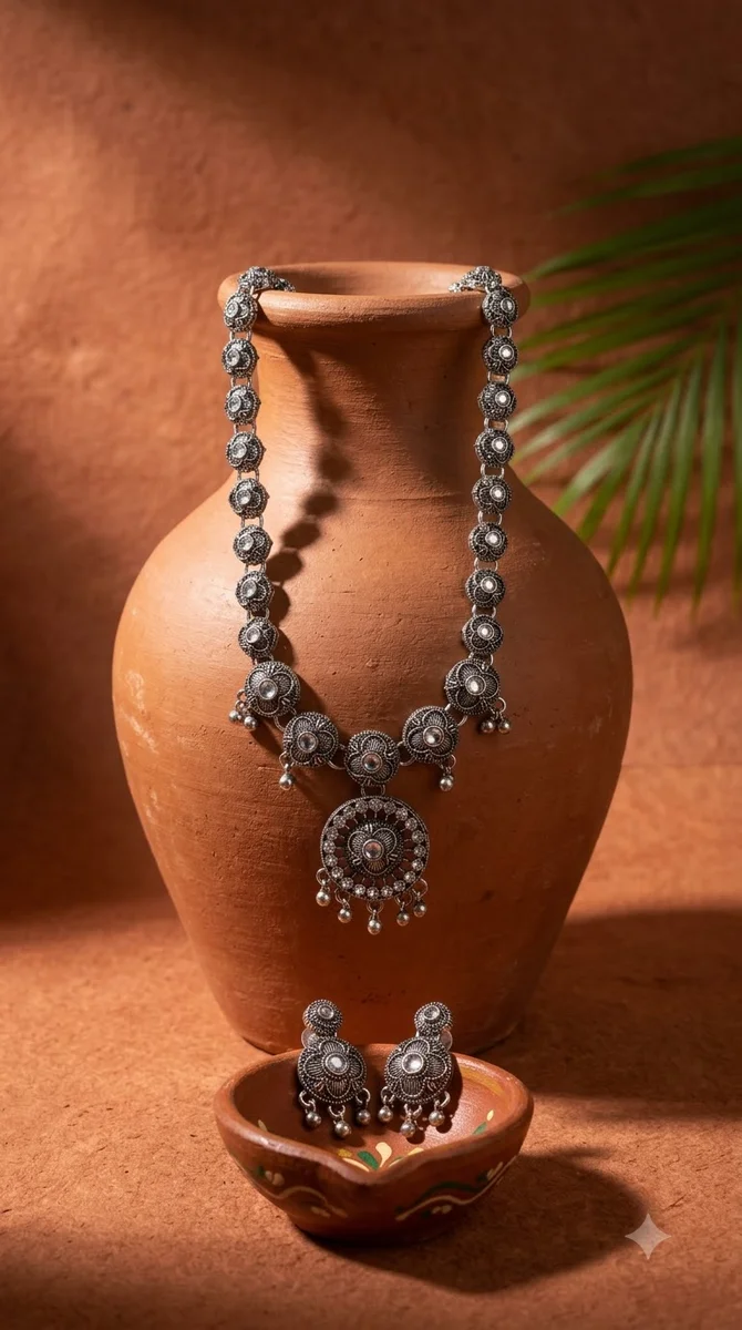 Oxidised Nacklace - 06