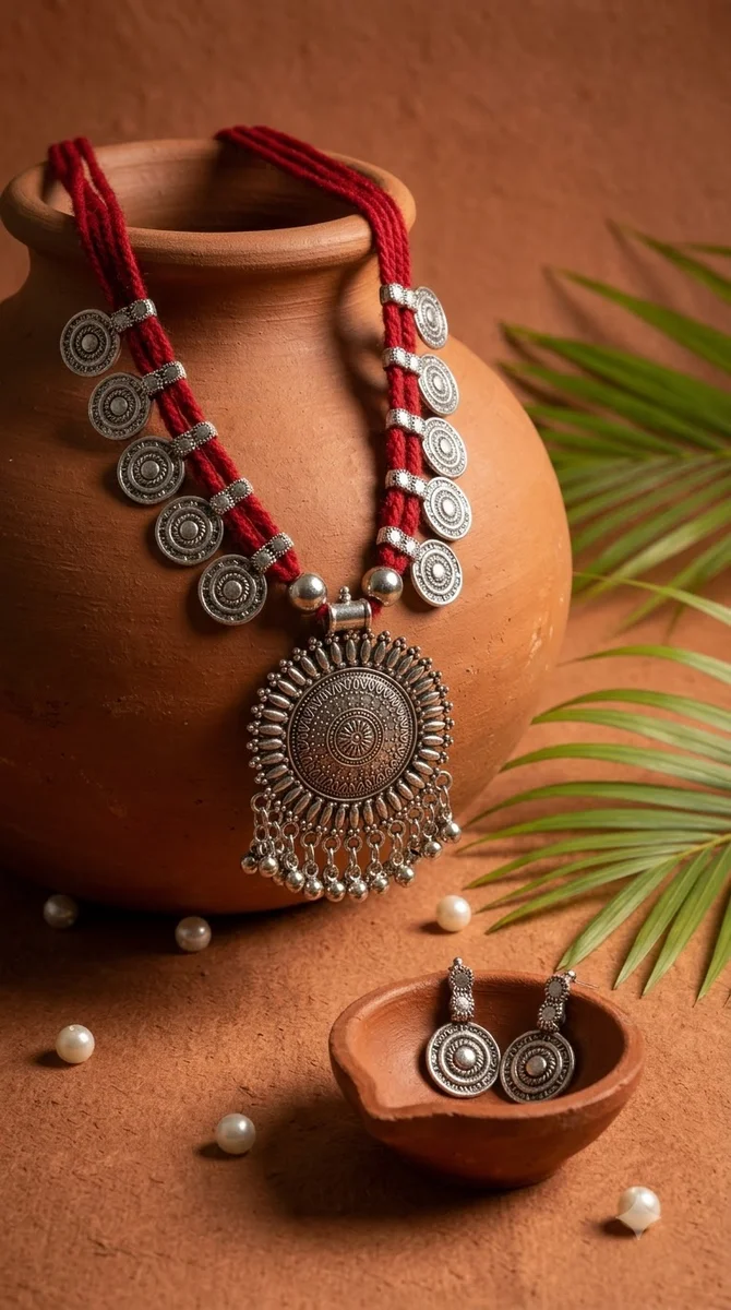 Oxidised Necklace - 06