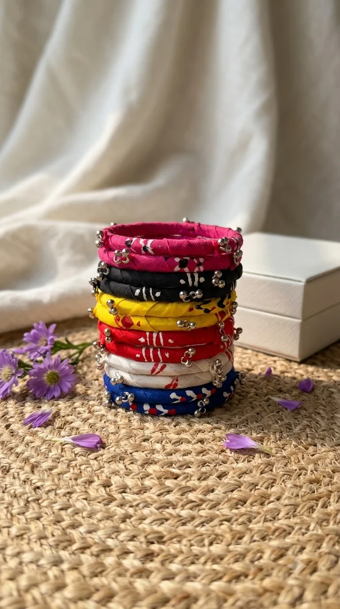 Fabric Bangle Set - 06