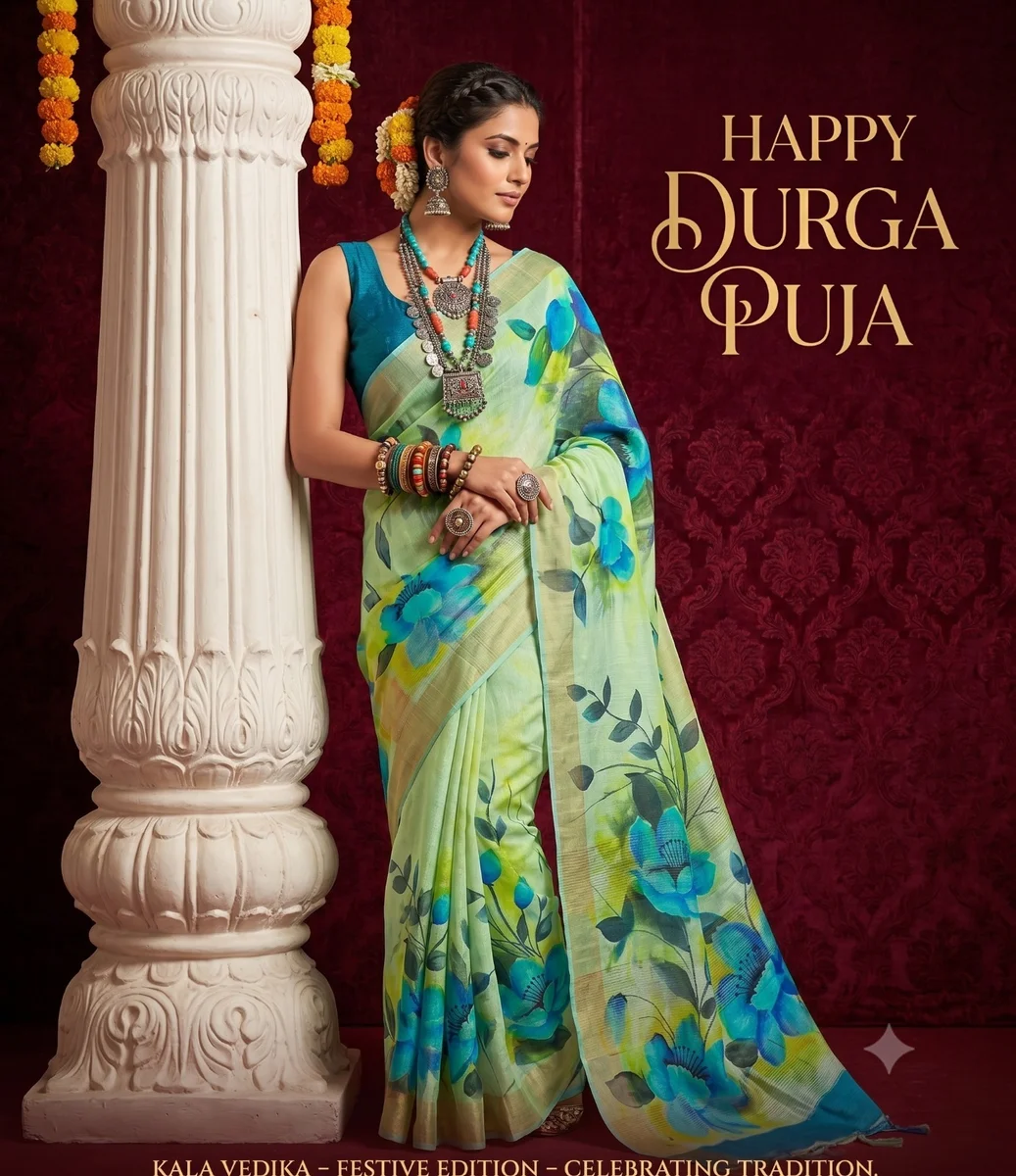 Tussar Hand-Painted Saree - 01