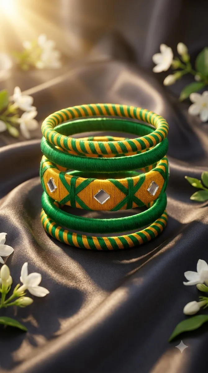 Fabric Bangle Set  - 07