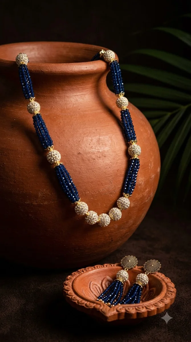Crystal Beaded Necklace - 03