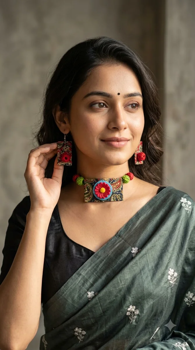 Fabric Choker Set -01