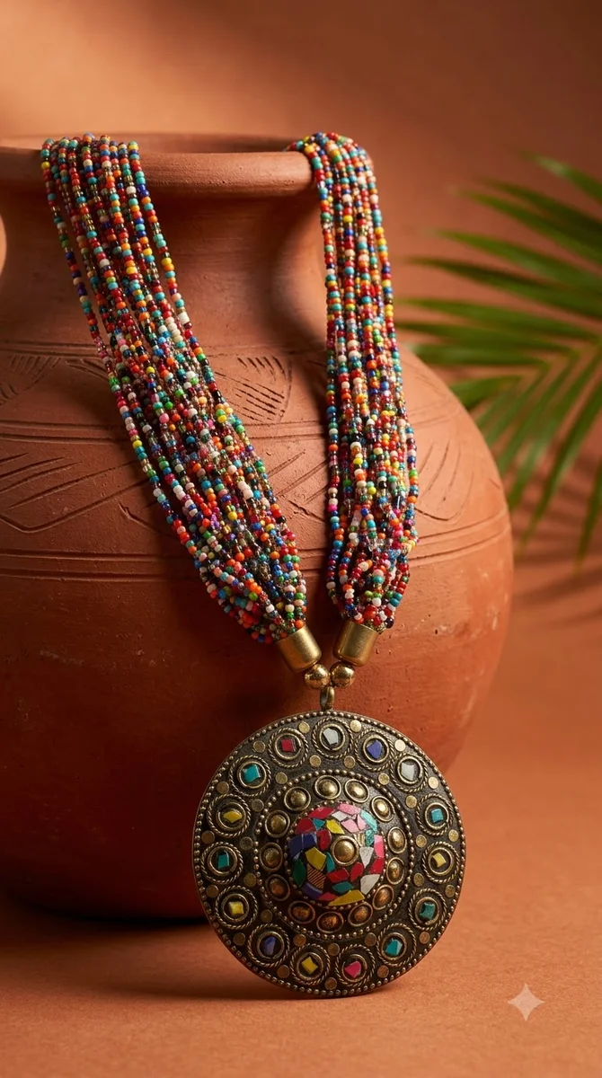 Multi color bidt pendent